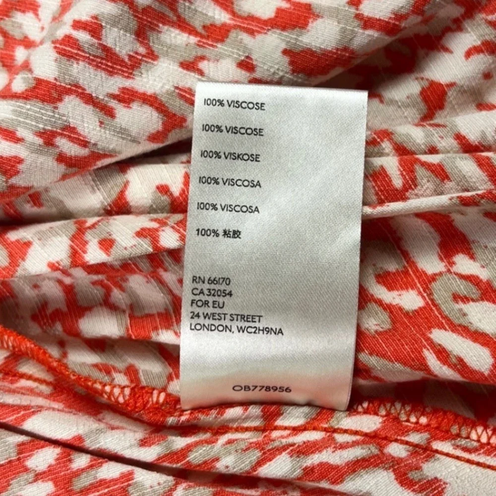 Free People Pop Combo Red Ruffle Wrap Mini Dress Womens Large Boho Cottage‎ New